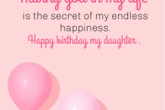Happy birthday my daughter